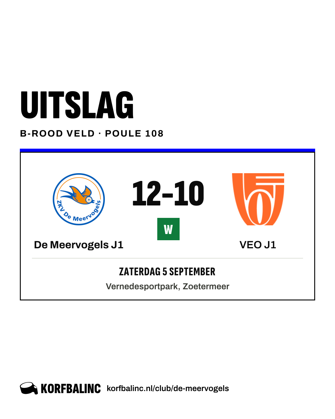 De Meervogels J1 - VEO J1