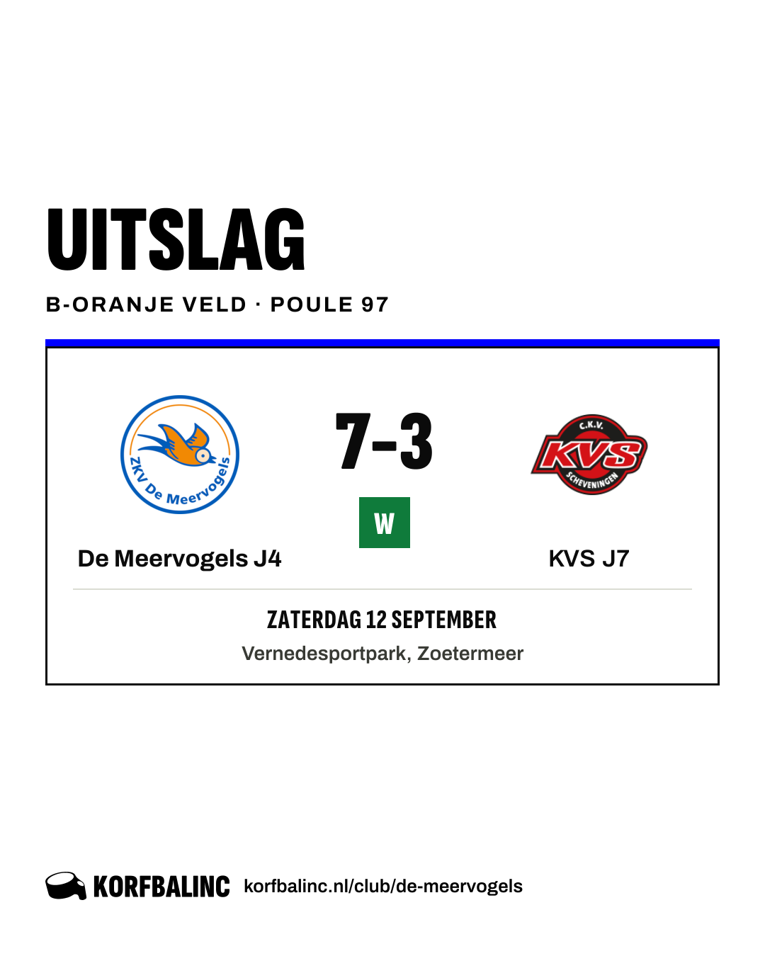 De Meervogels J4 - KVS J7