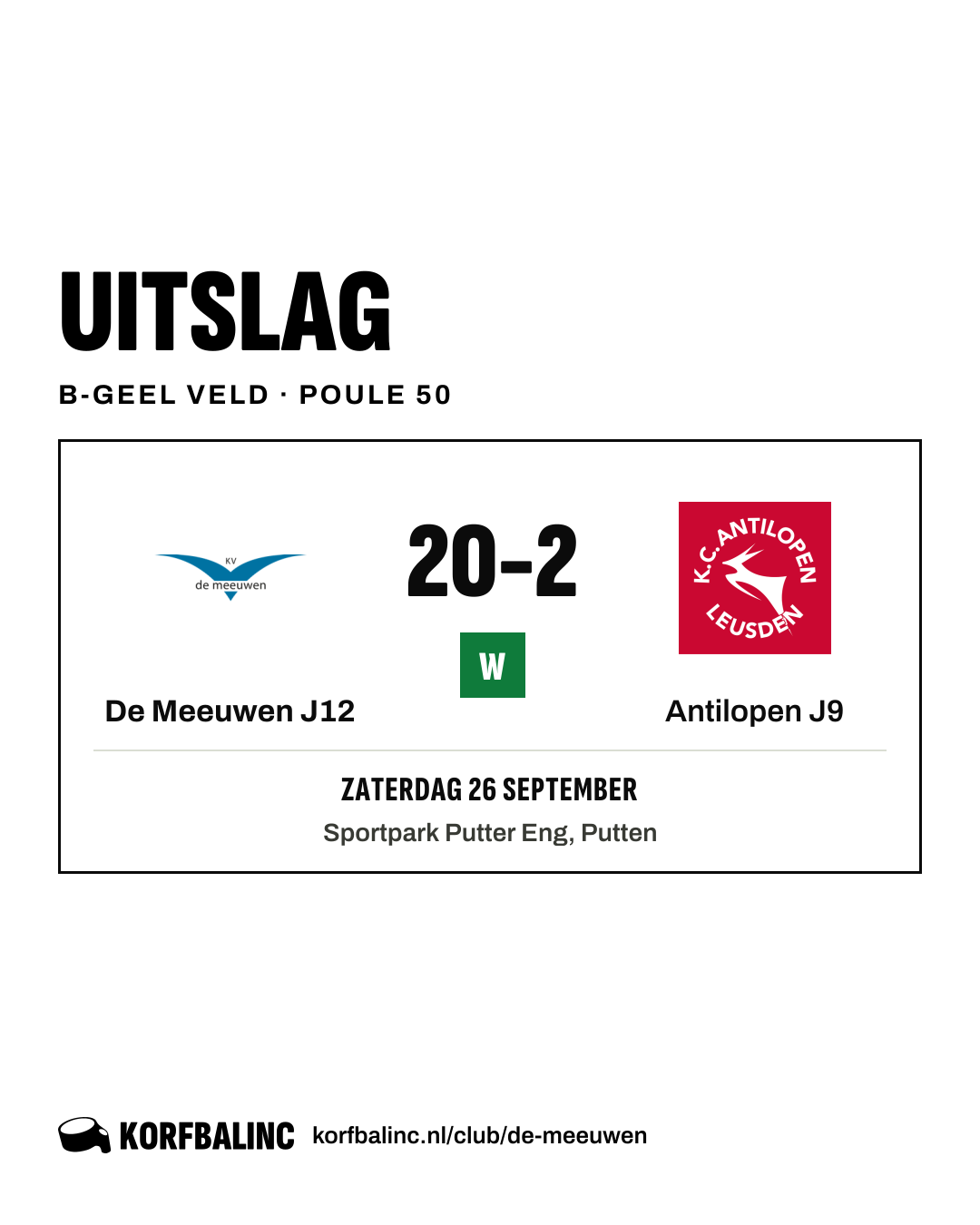 De Meeuwen J12 - Antilopen J9
