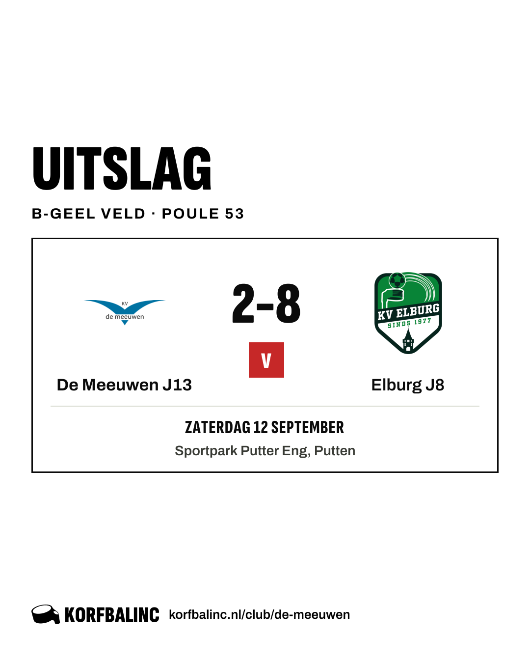 De Meeuwen J13 - Elburg J8
