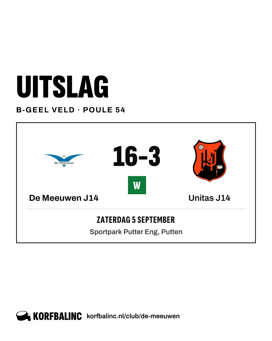 De Meeuwen J14 - Unitas J14