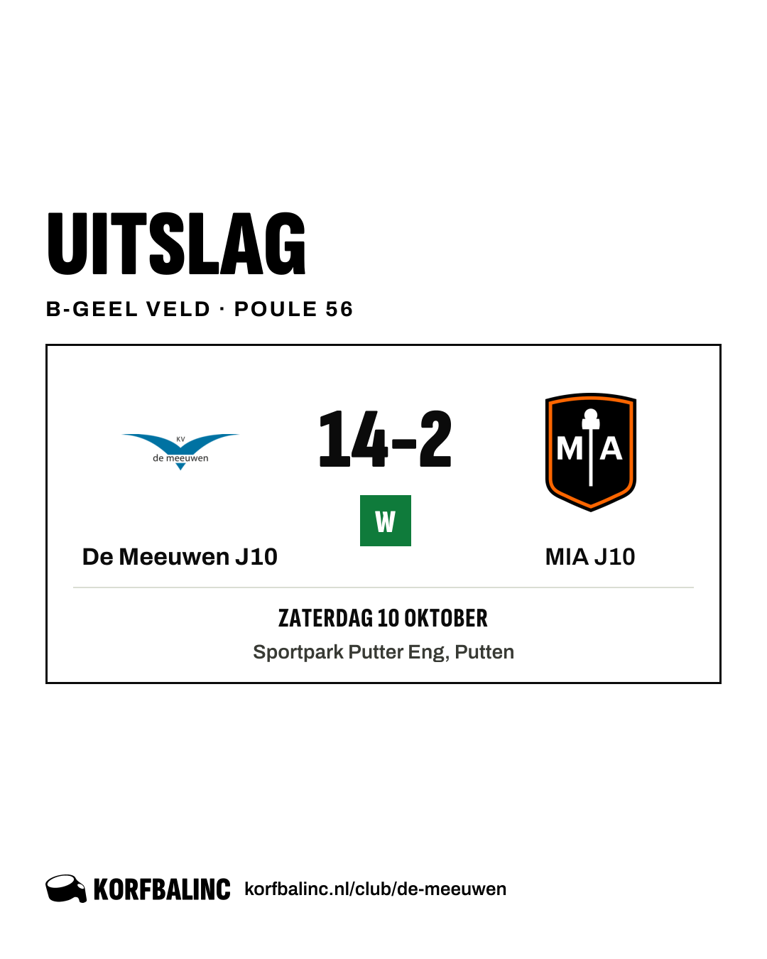 De Meeuwen J10 - MIA J10