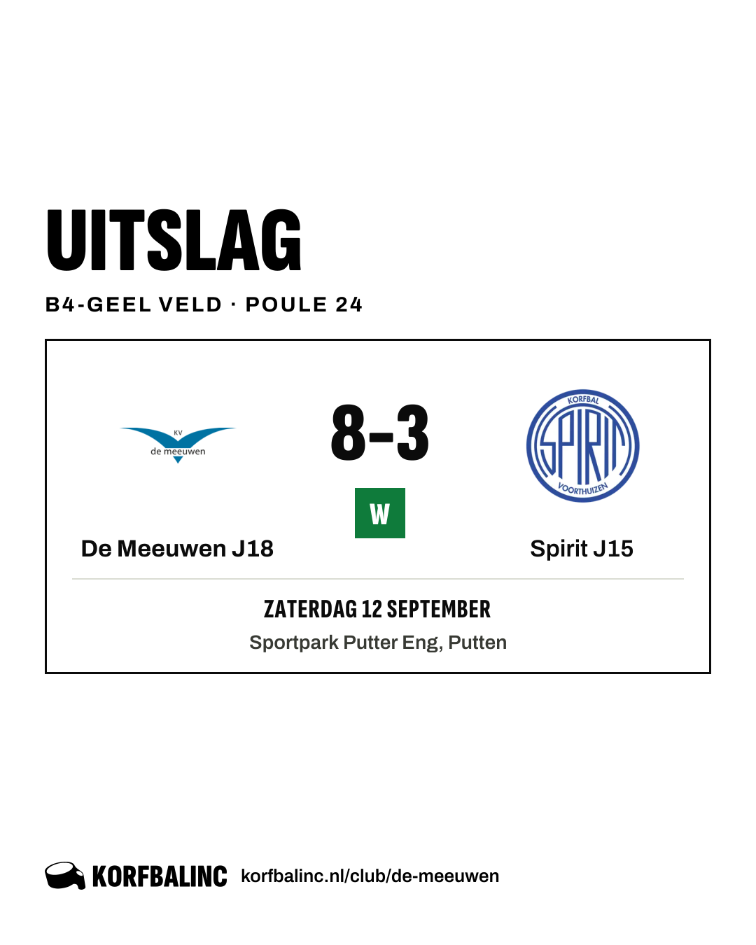 De Meeuwen J18 - Spirit J15