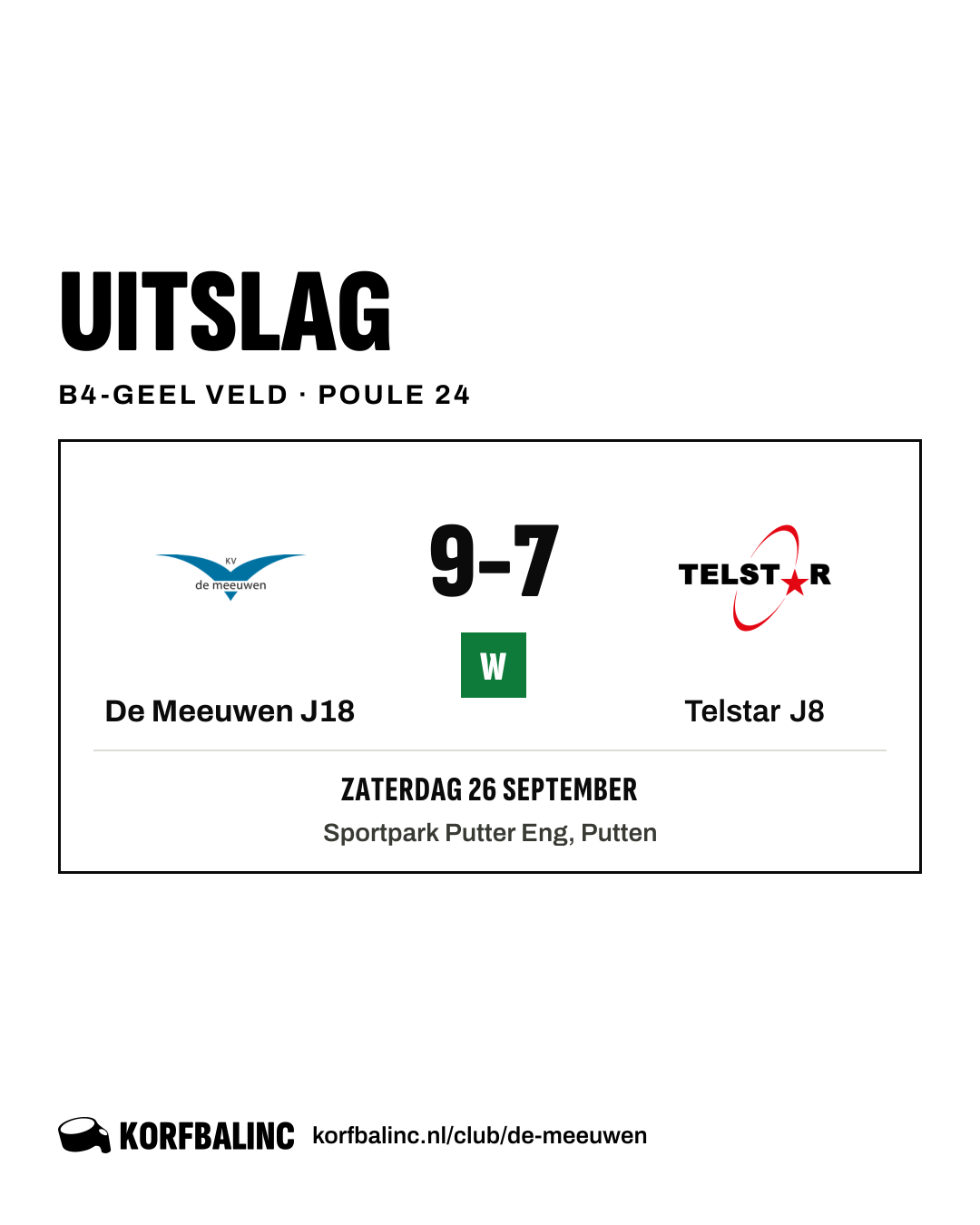 De Meeuwen J18 - Telstar J8