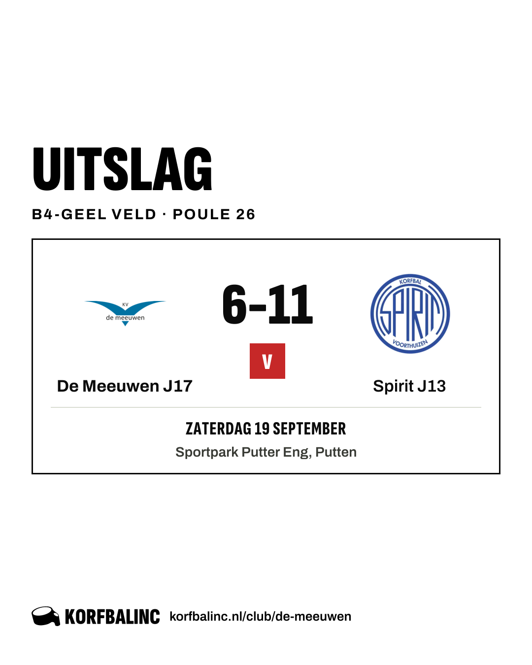 De Meeuwen J17 - Spirit J13