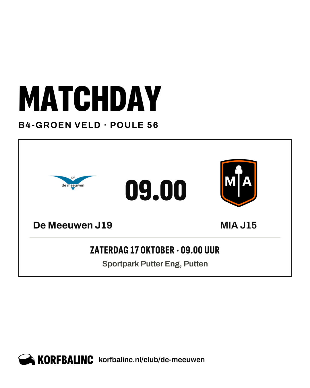 De Meeuwen J19 - MIA J15