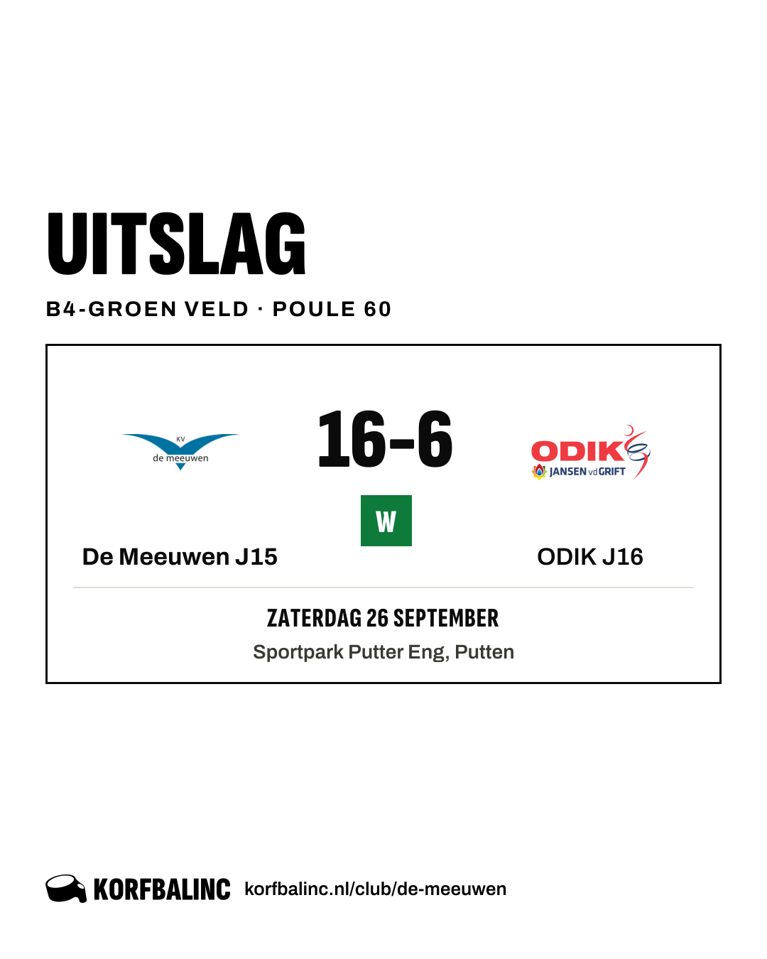 De Meeuwen J15 - ODIK J16