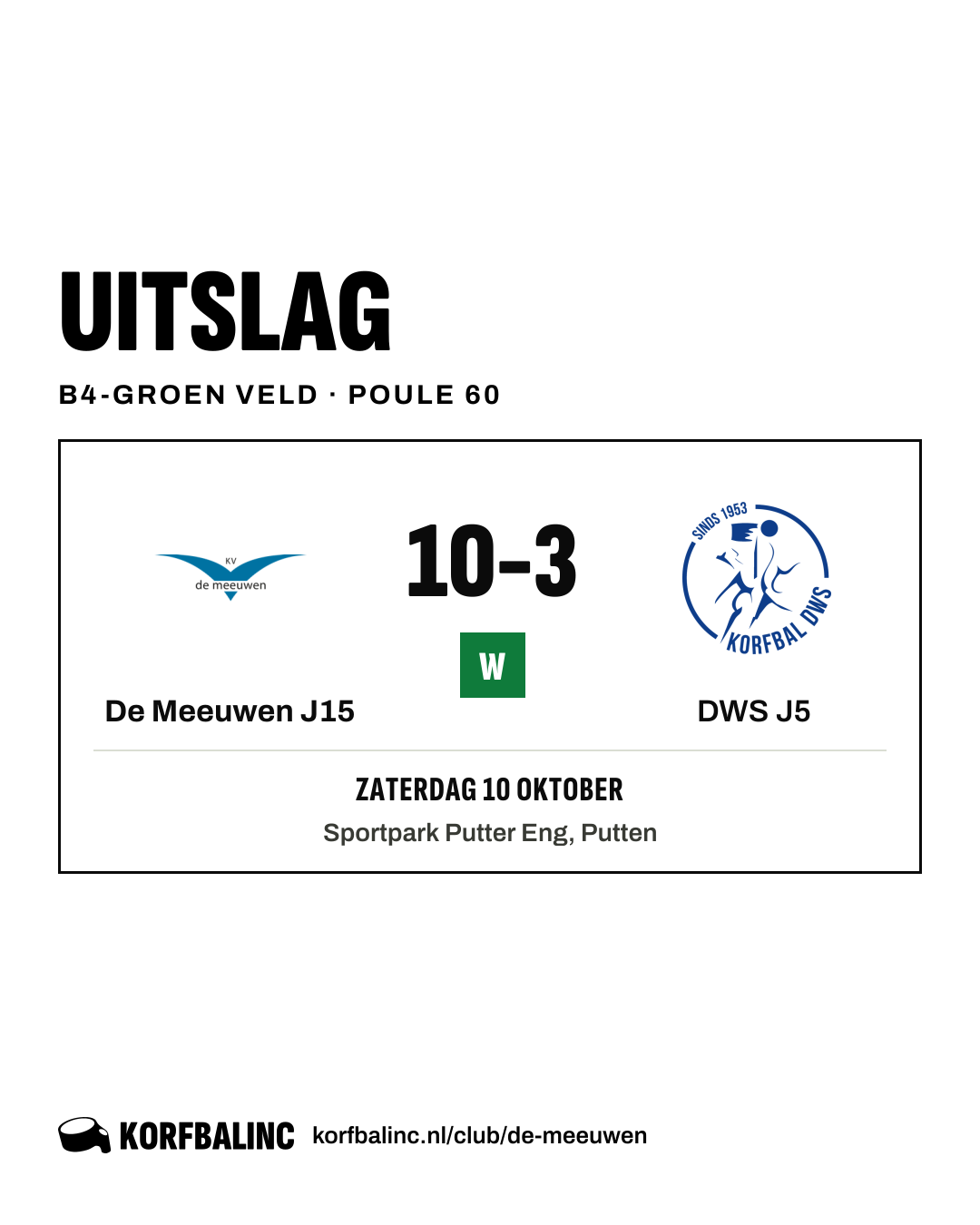 De Meeuwen J15 - DWS J5