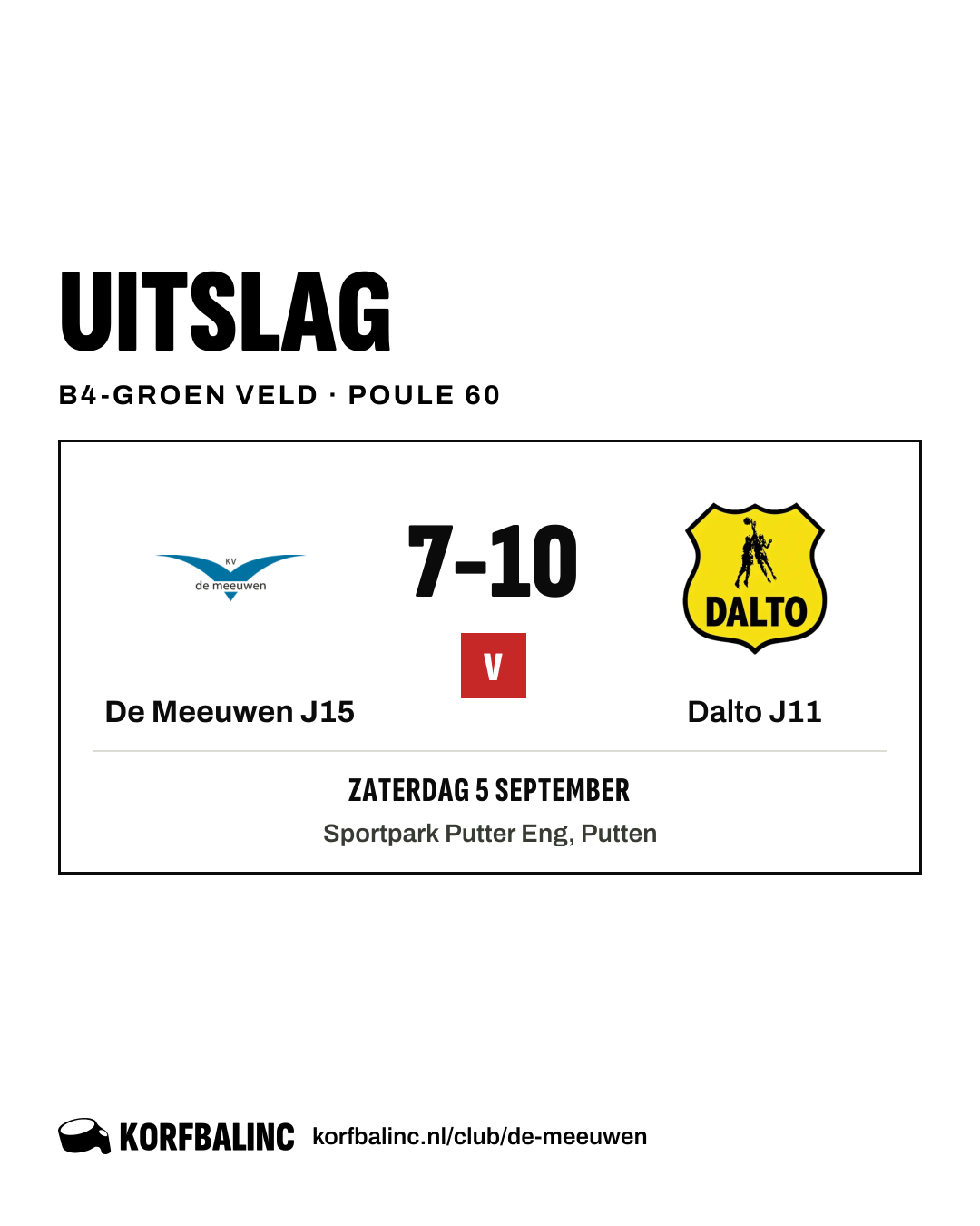 De Meeuwen J15 - Dalto J11