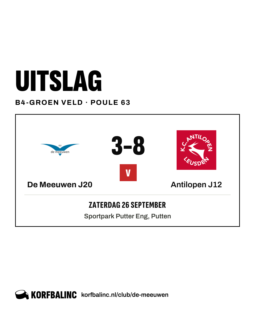 De Meeuwen J20 - Antilopen J12