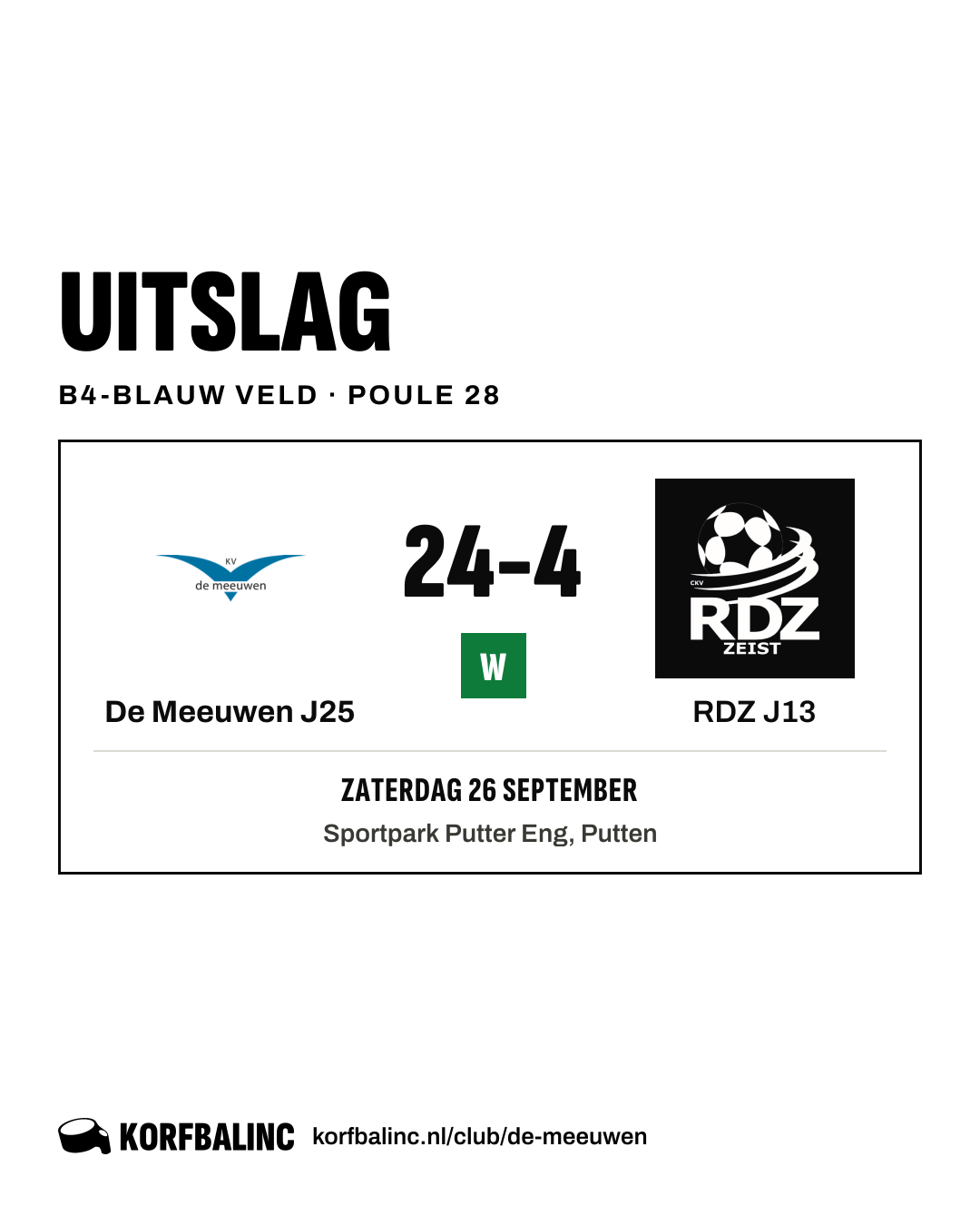 De Meeuwen J25 - RDZ J13
