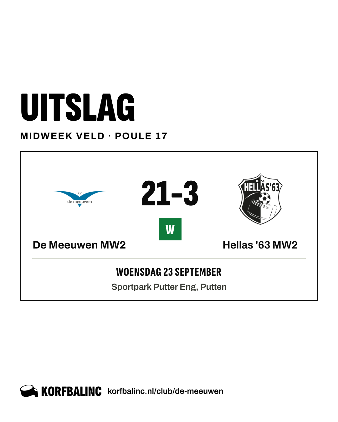 De Meeuwen MW2 - Hellas '63 MW2