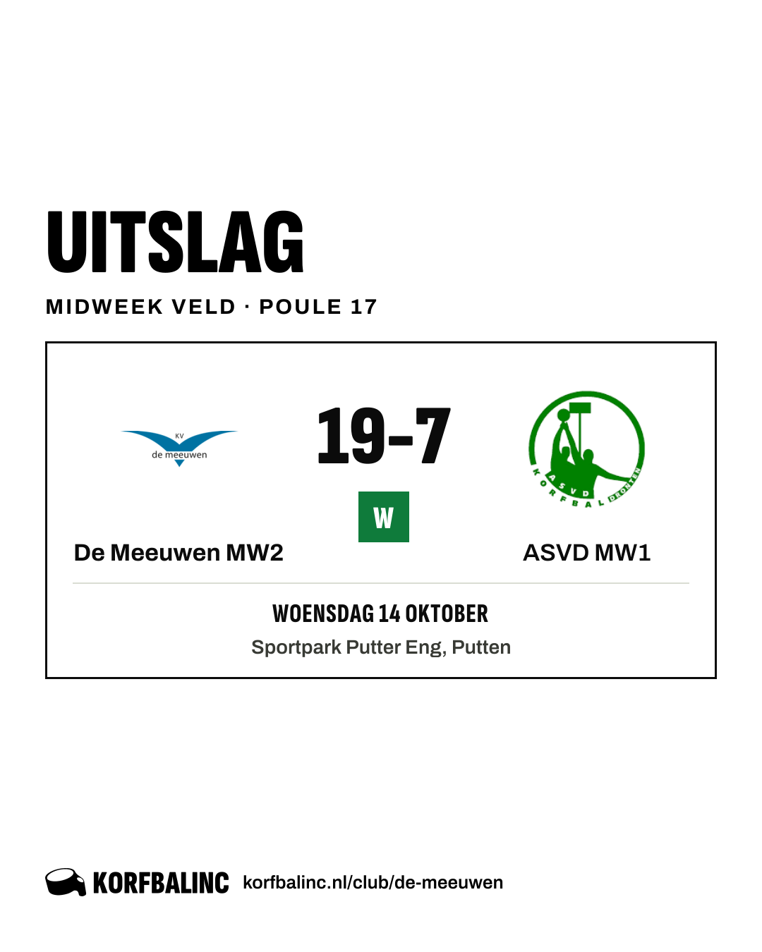 De Meeuwen MW2 - ASVD MW1
