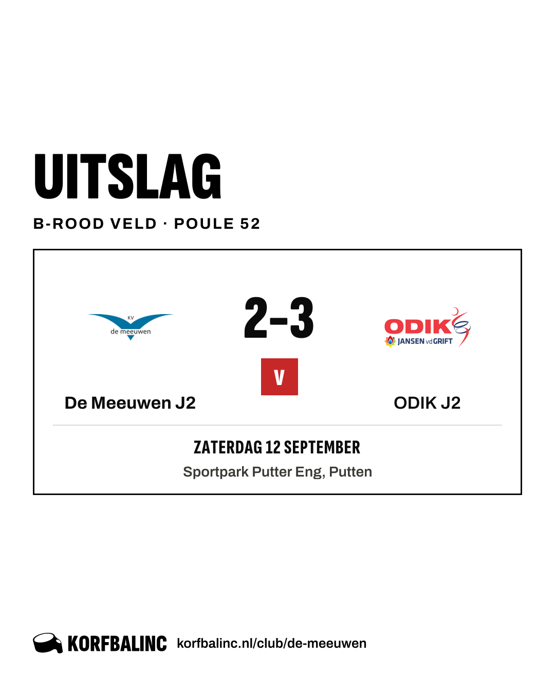 De Meeuwen J2 - ODIK J2