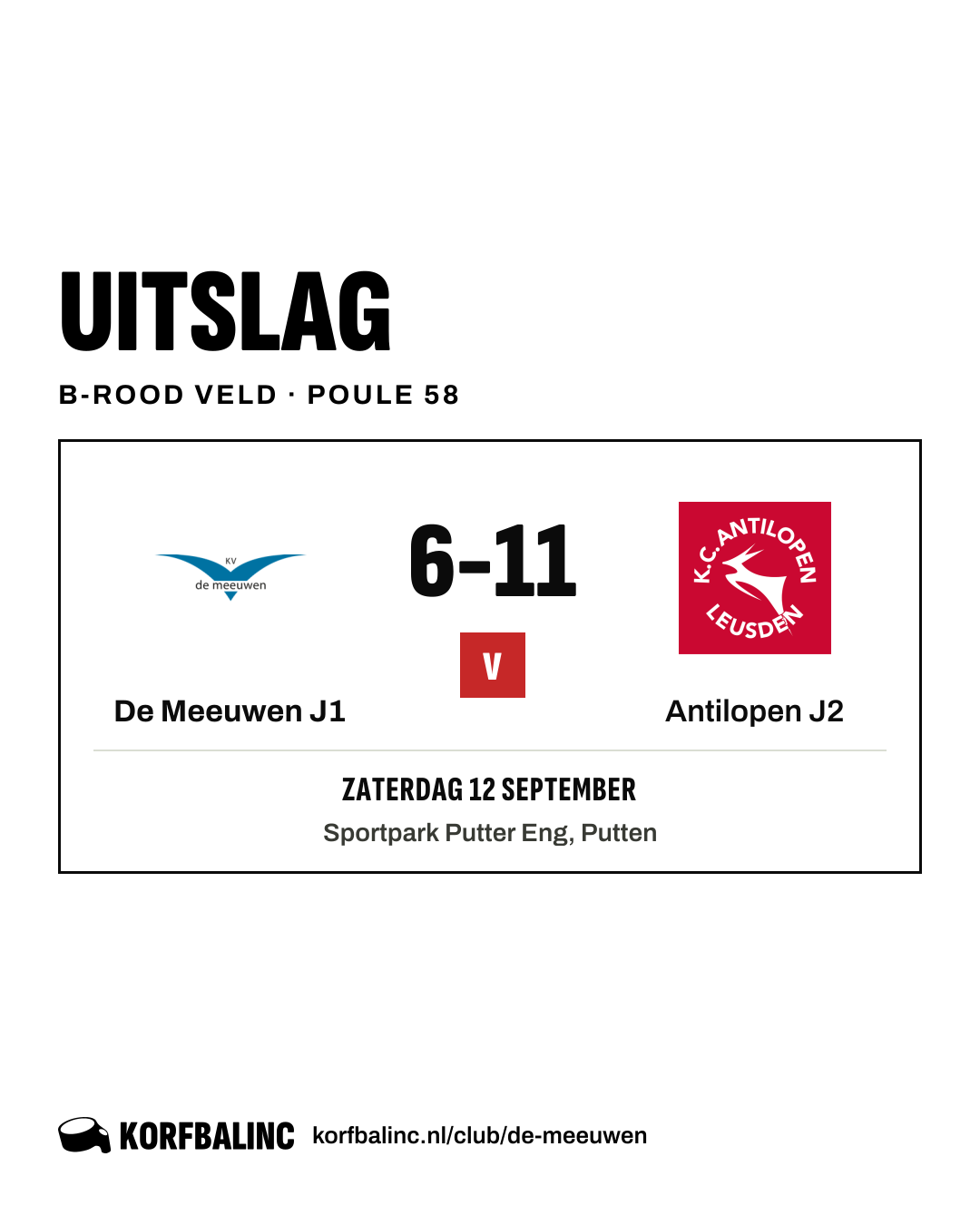 De Meeuwen J1 - Antilopen J2