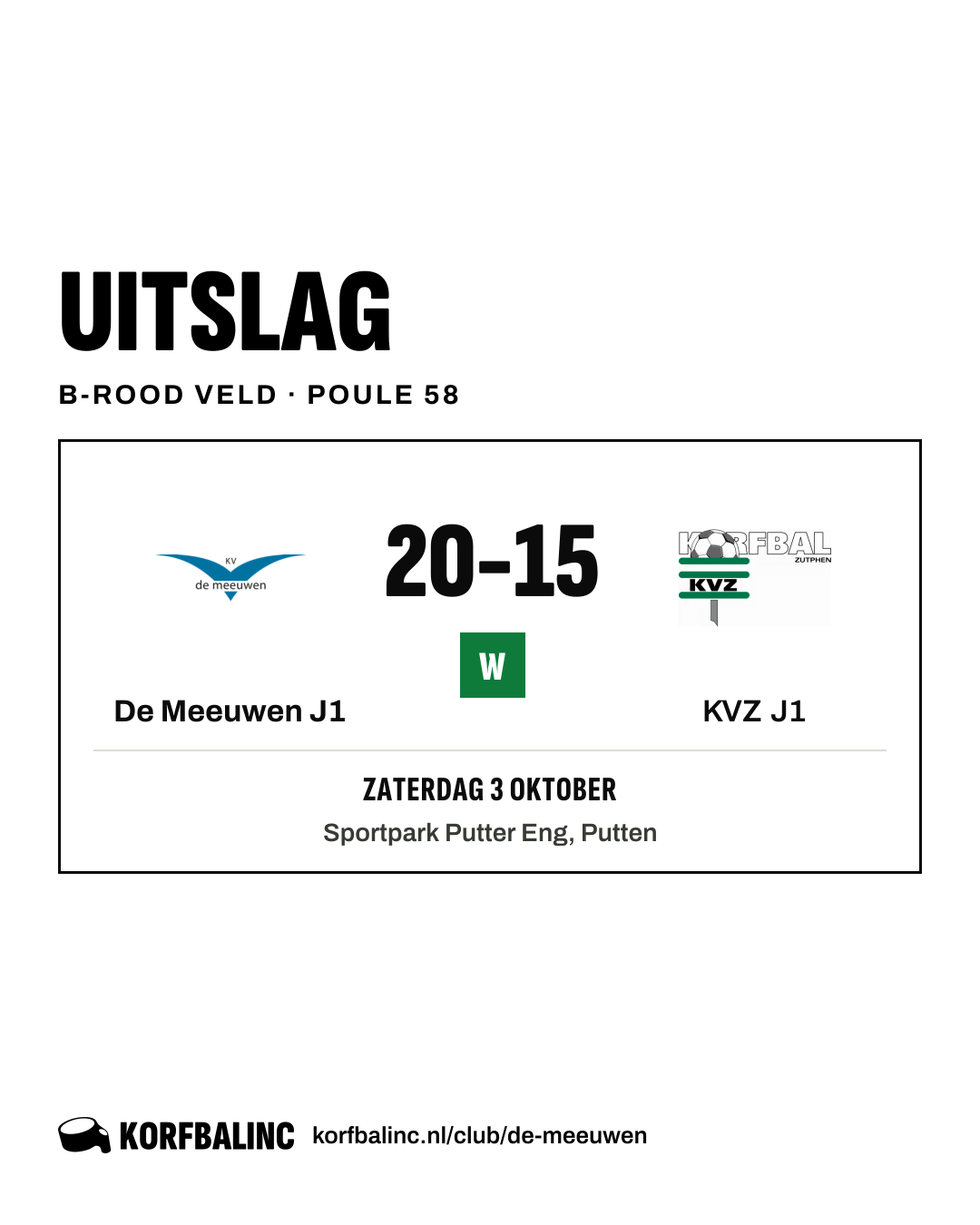 De Meeuwen J1 - KVZ J1