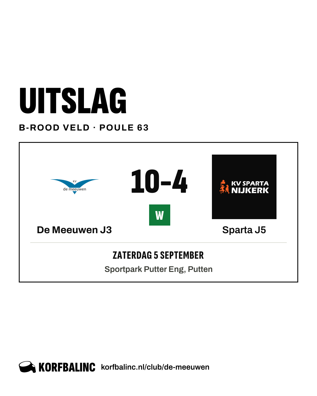 De Meeuwen J3 - Sparta J5