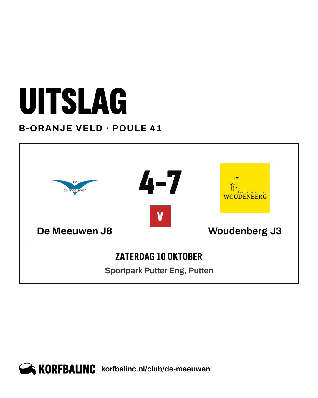 De Meeuwen J8 - Woudenberg J3