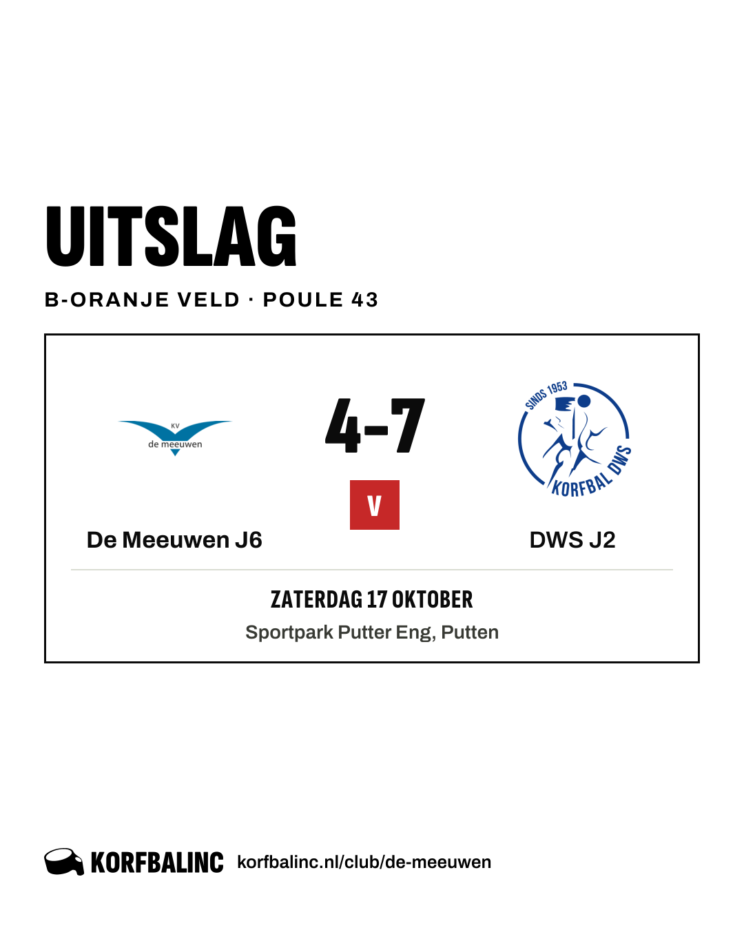De Meeuwen J6 - DWS J2