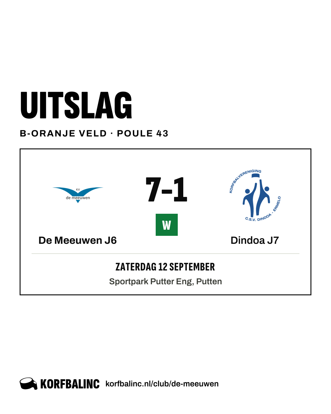 De Meeuwen J6 - Dindoa J7