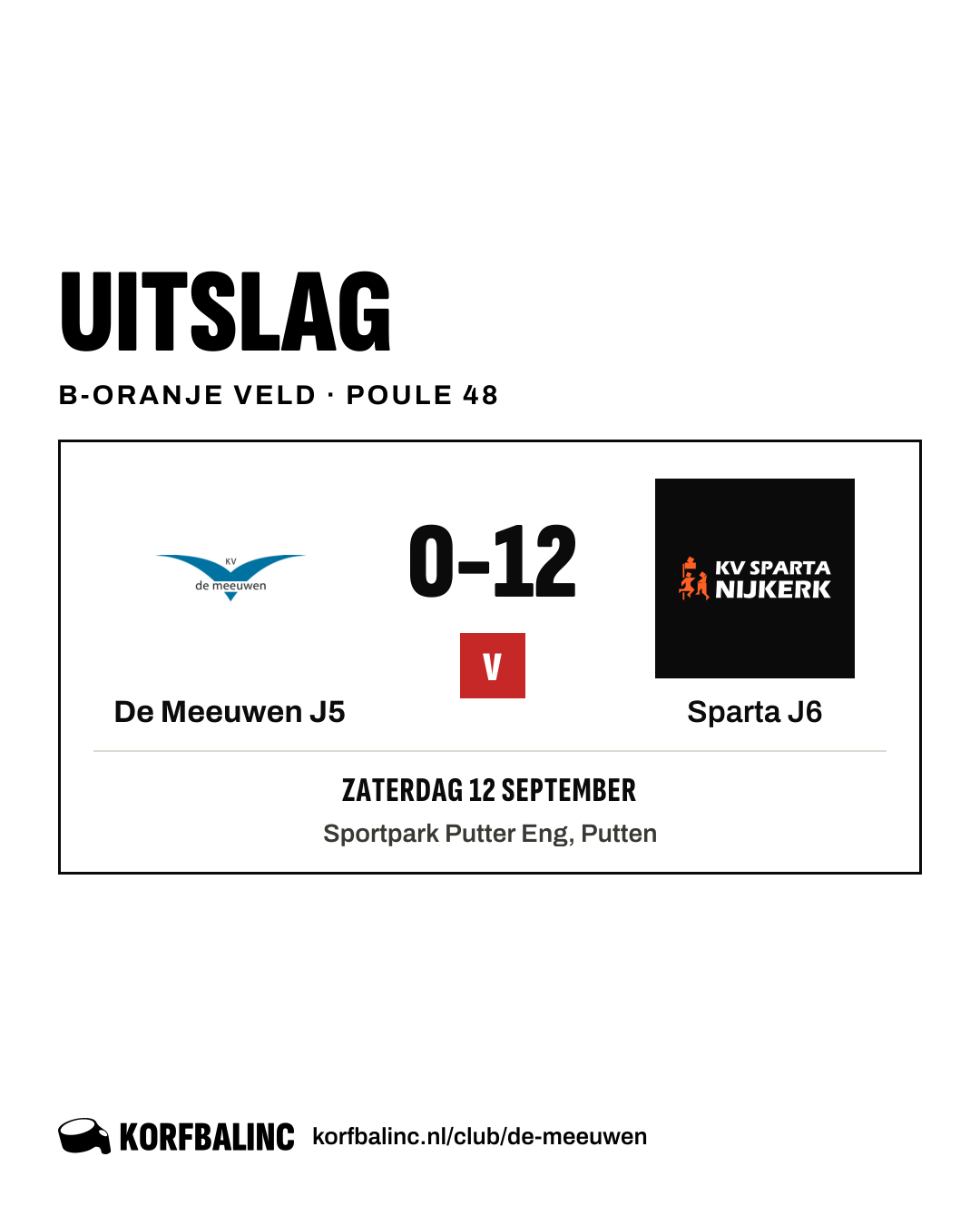De Meeuwen J5 - Sparta J6