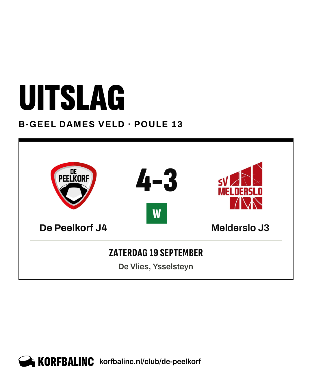 De Peelkorf J4 - Melderslo J3