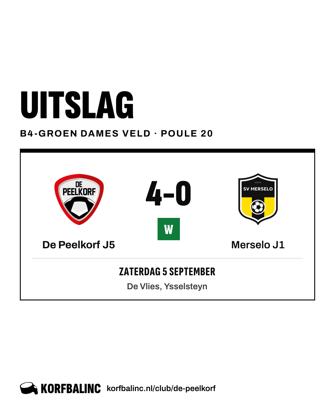 De Peelkorf J5 - Merselo J1