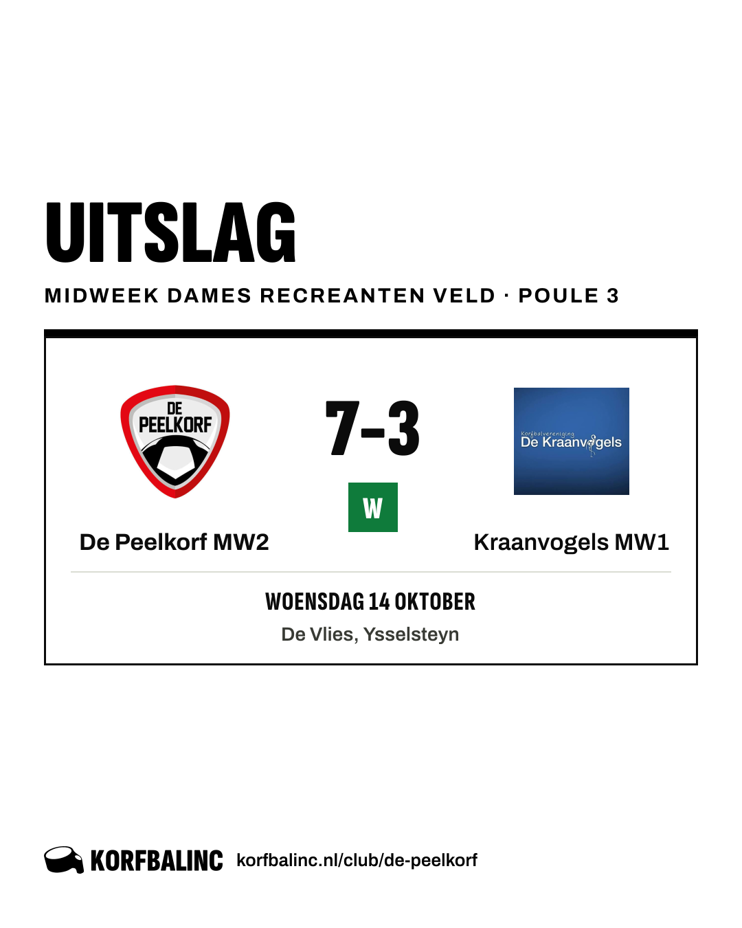 De Peelkorf MW2 - Kraanvogels MW1