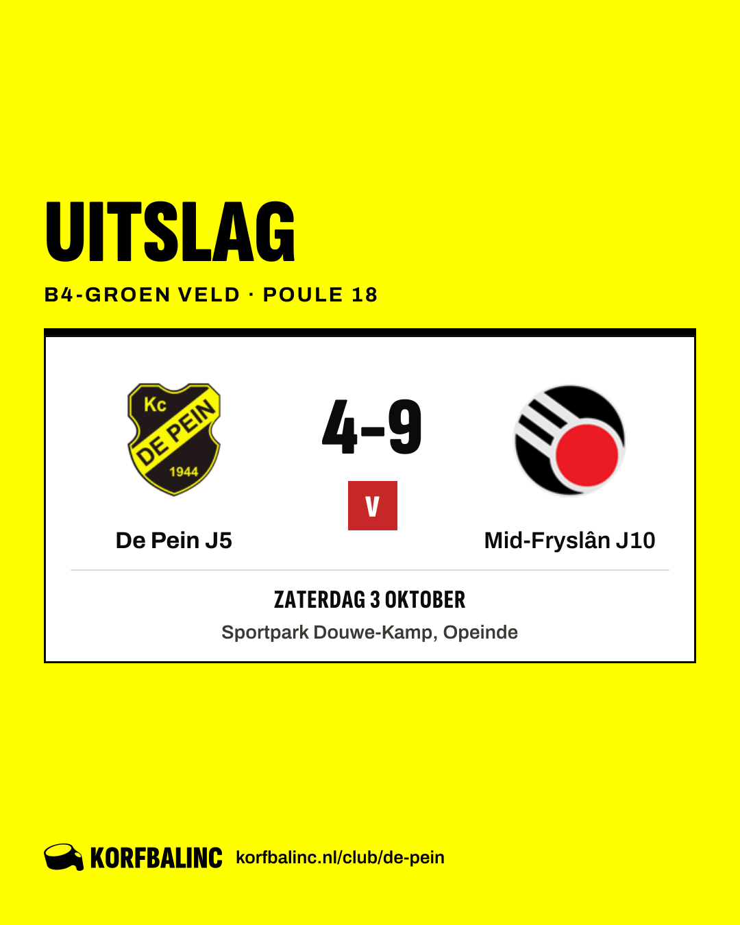 De Pein J5 - Mid-Fryslân J10