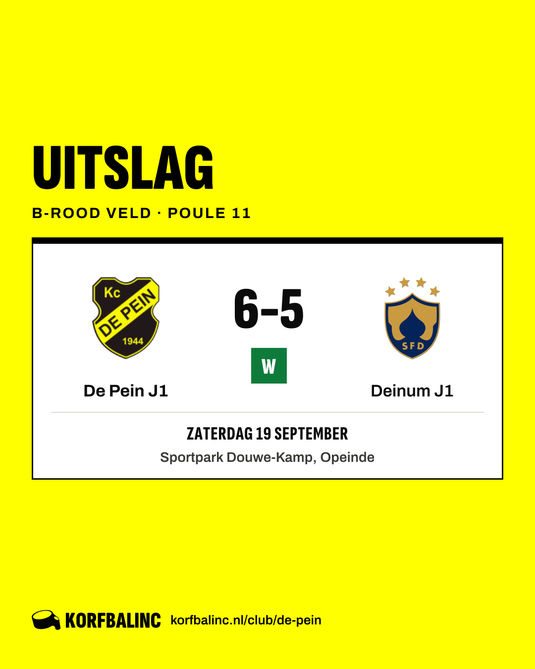 De Pein J1 - Deinum J1