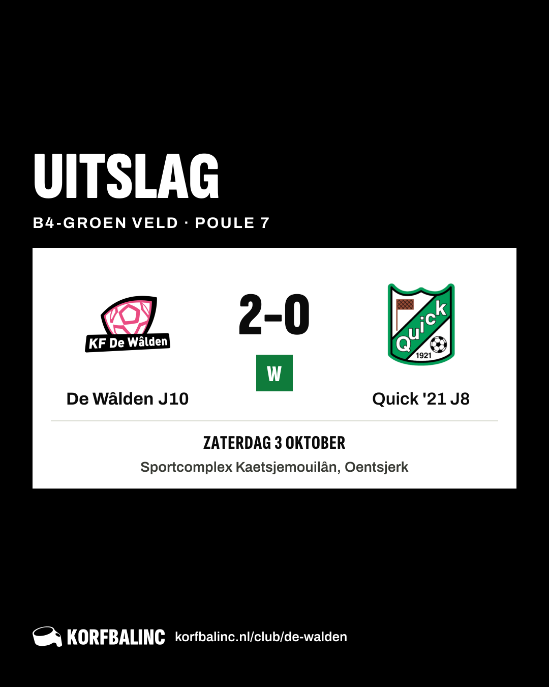 De Wâlden J10 - Quick '21 J8