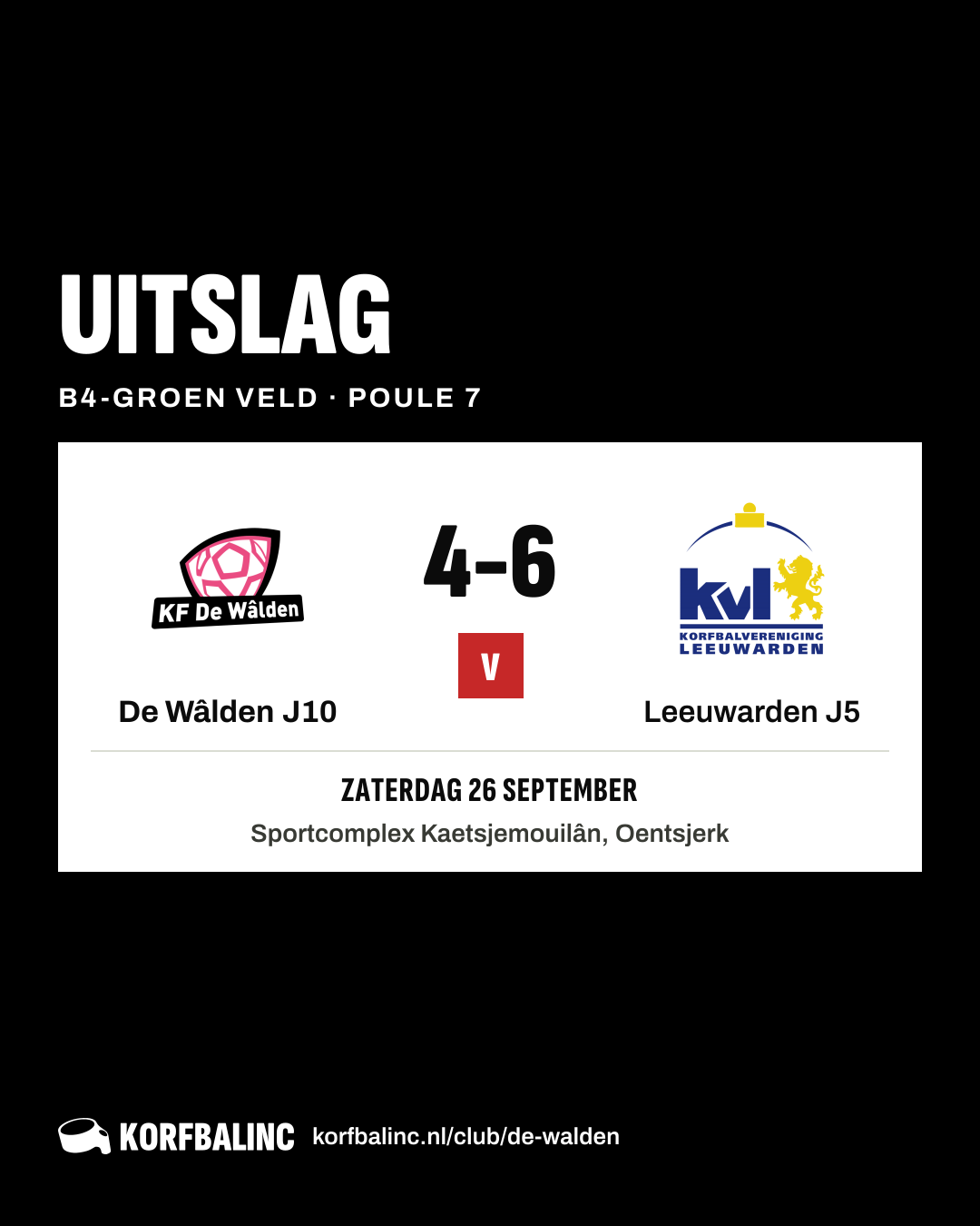 De Wâlden J10 - Leeuwarden J5