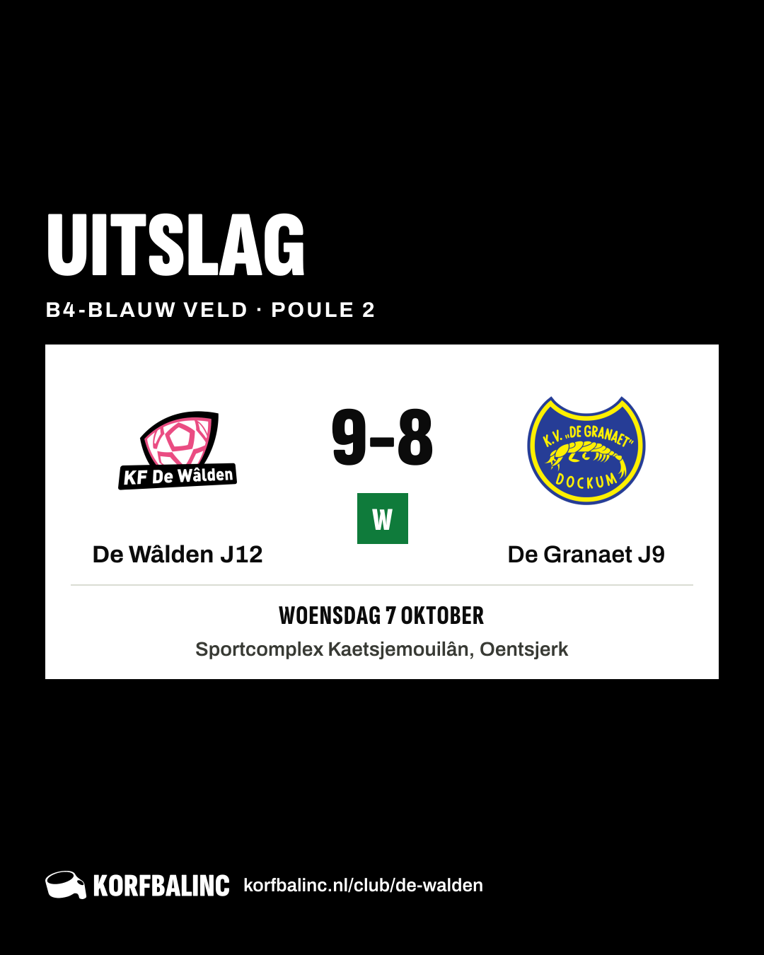 De Wâlden J12 - De Granaet J9