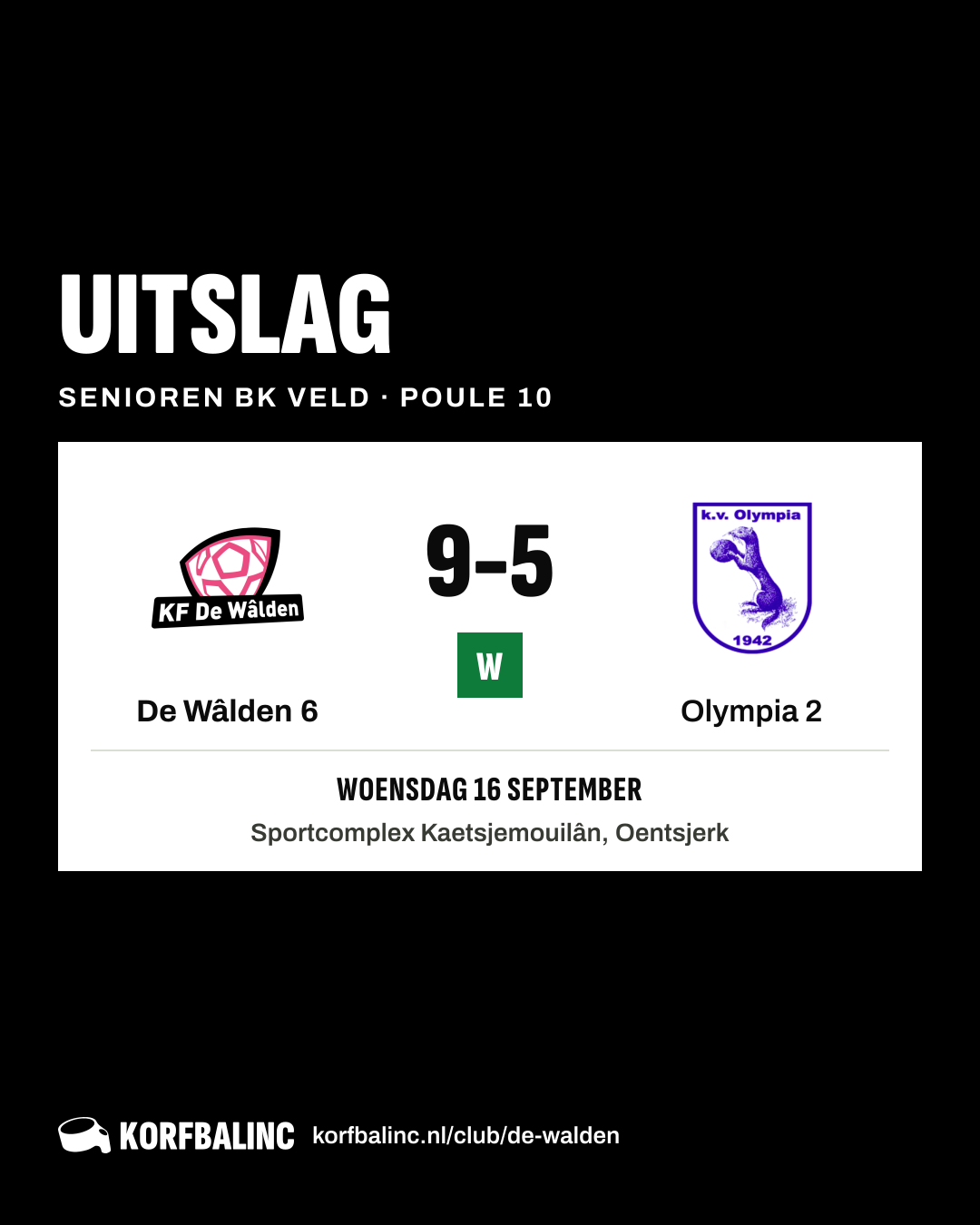 De Wâlden 6 - Olympia 2