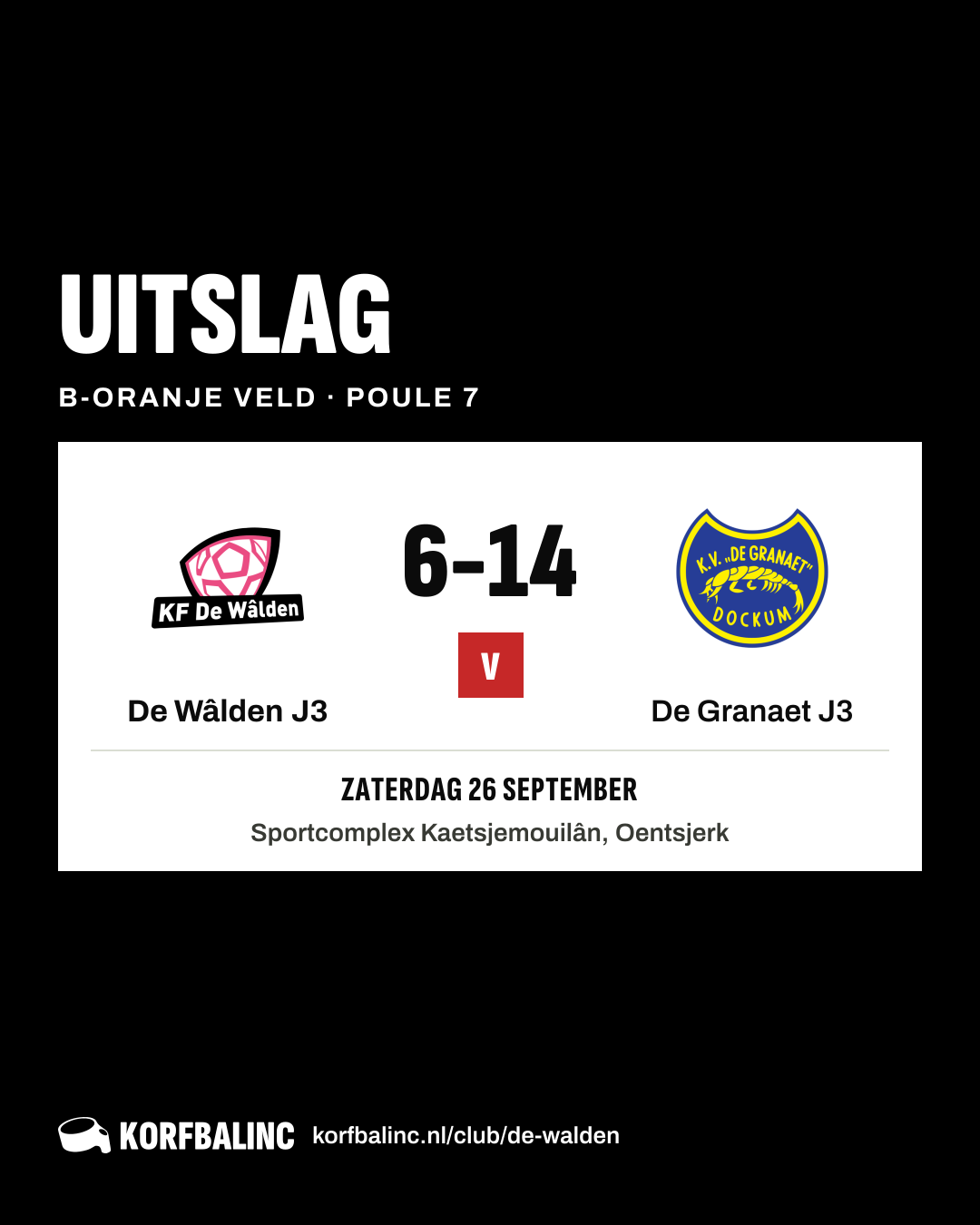 De Wâlden J3 - De Granaet J3