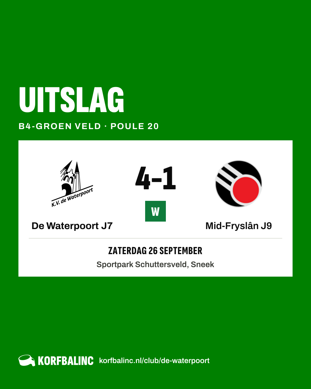 De Waterpoort J7 - Mid-Fryslân J9