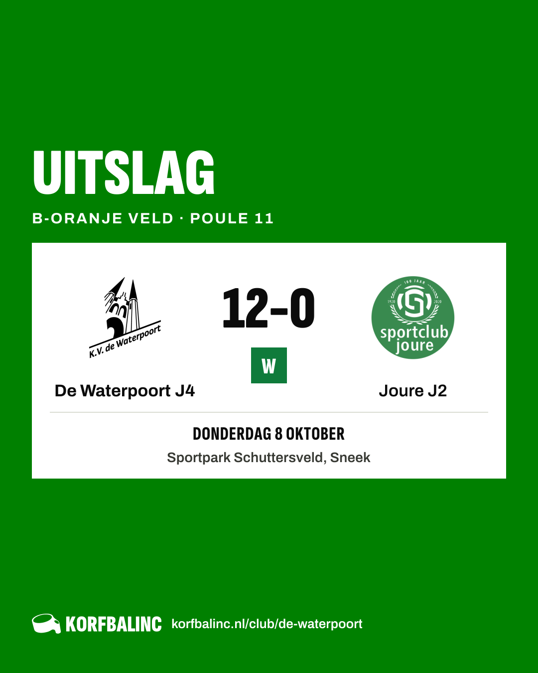 De Waterpoort J4 - Joure J2
