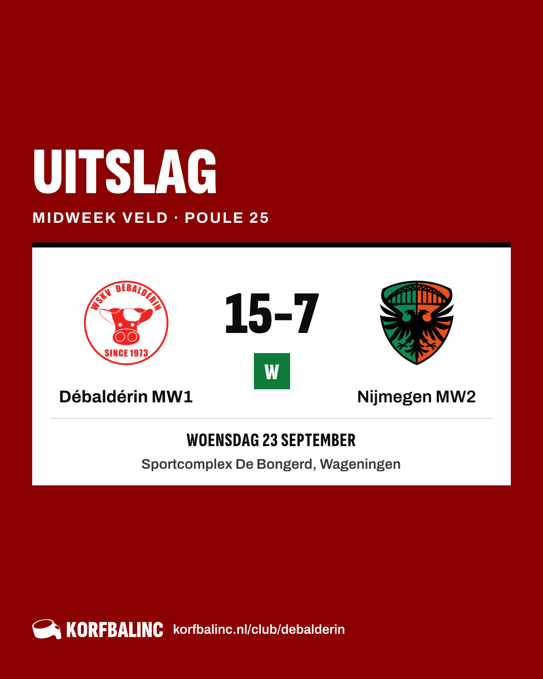 Débaldérin MW1 - Nijmegen MW2