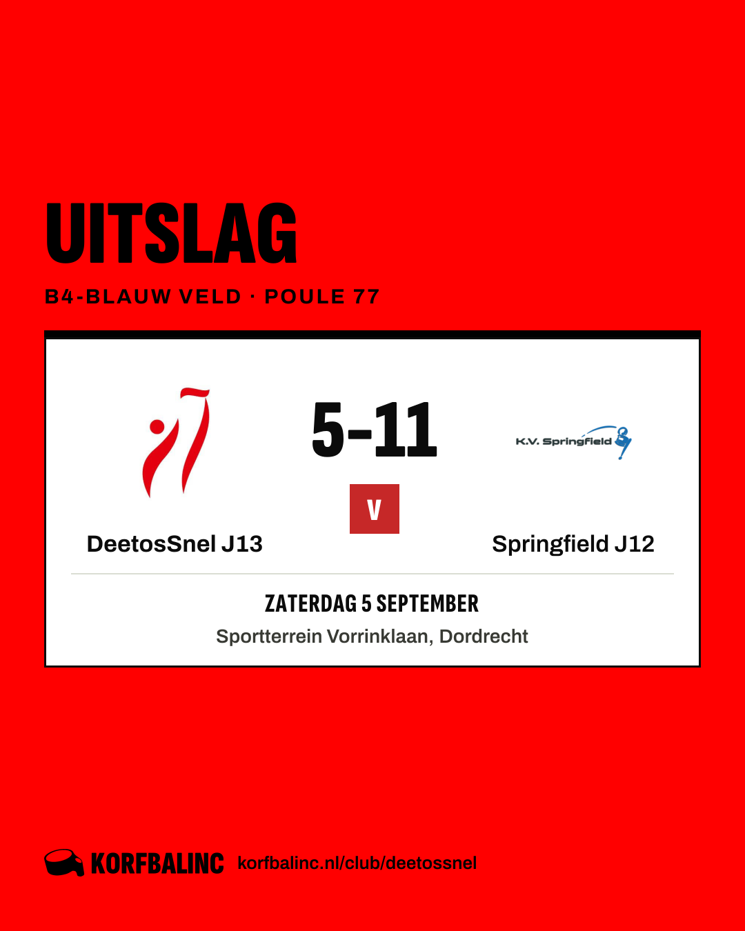 DeetosSnel J13 - Springfield J12