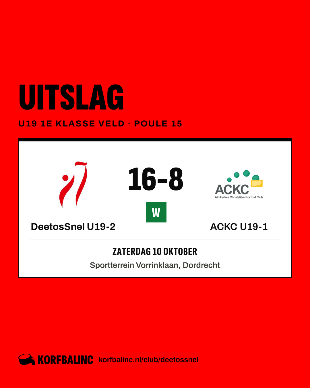 DeetosSnel U19-2 - ACKC U19-1