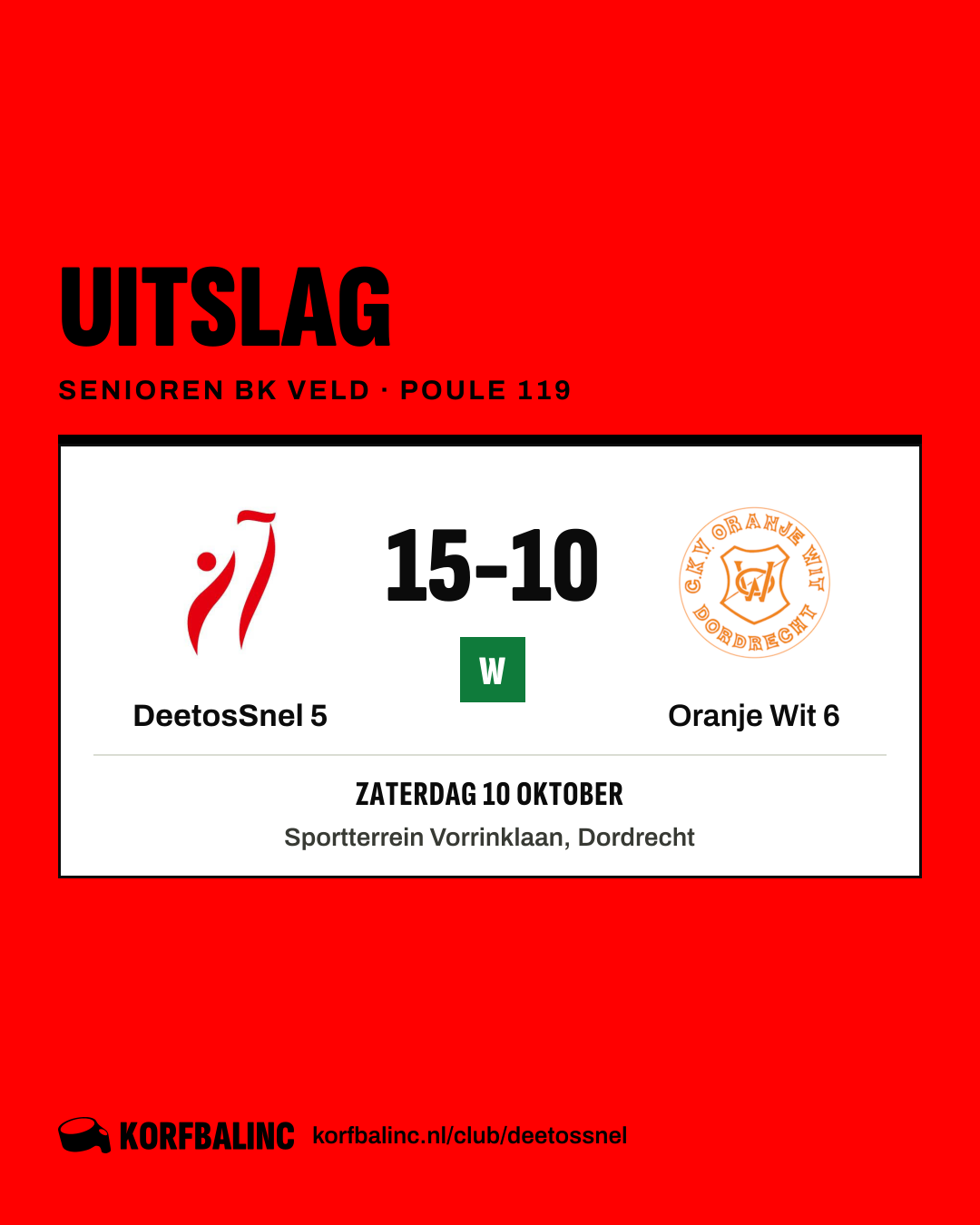 DeetosSnel 5 - Oranje Wit 6