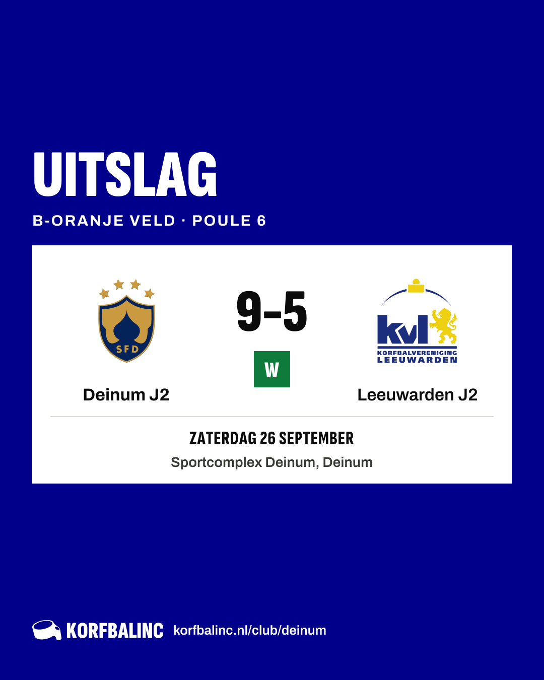 Deinum J2 - Leeuwarden J2