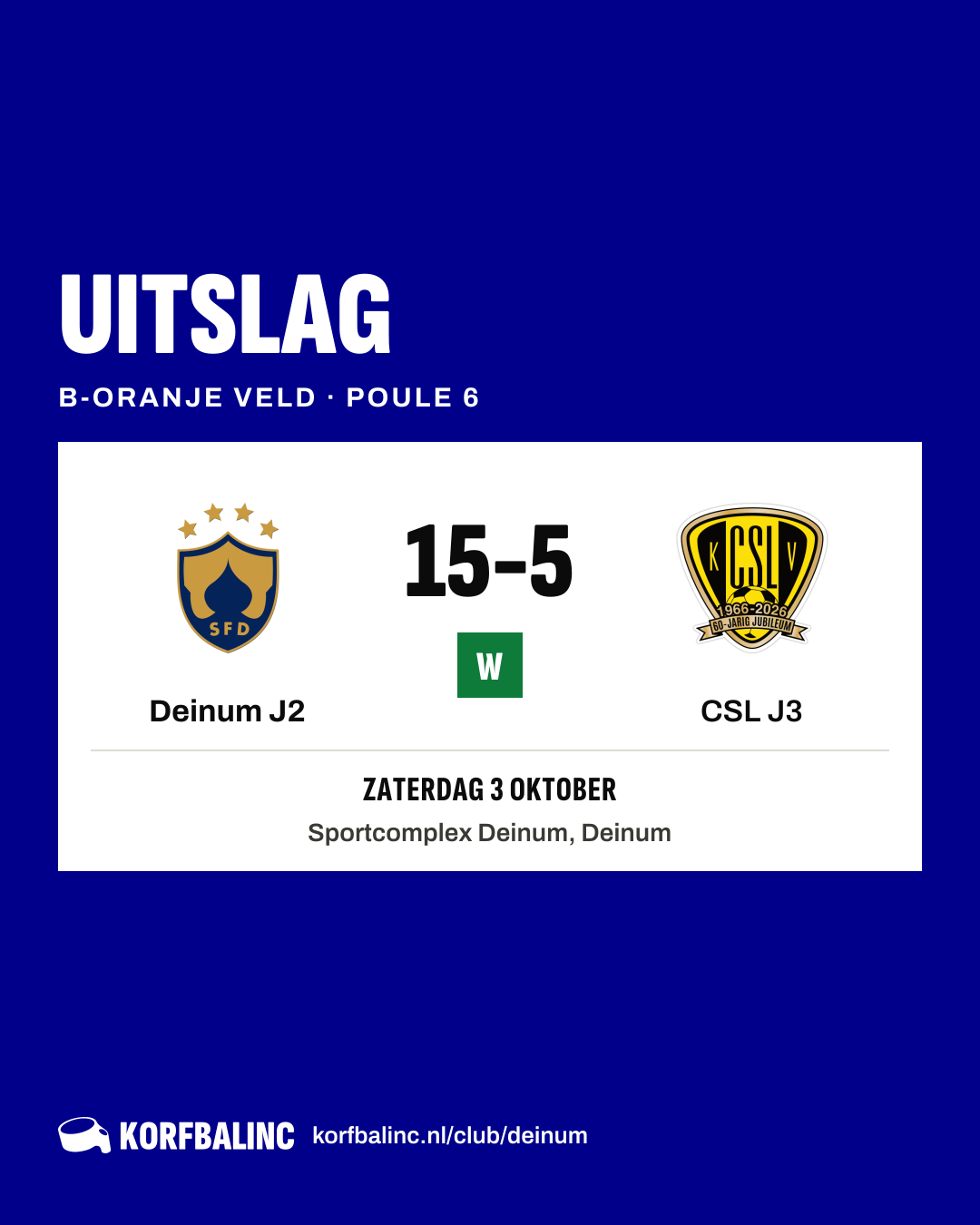 Deinum J2 - CSL J3