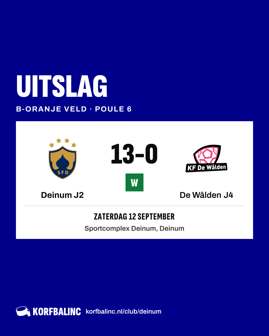Deinum J2 - De Wâlden J4