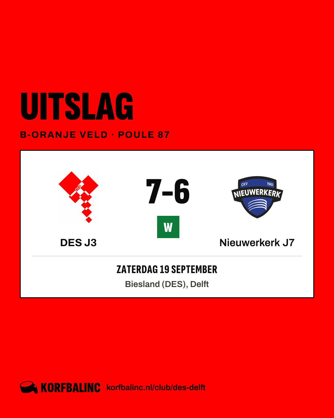 DES J3 - Nieuwerkerk J7