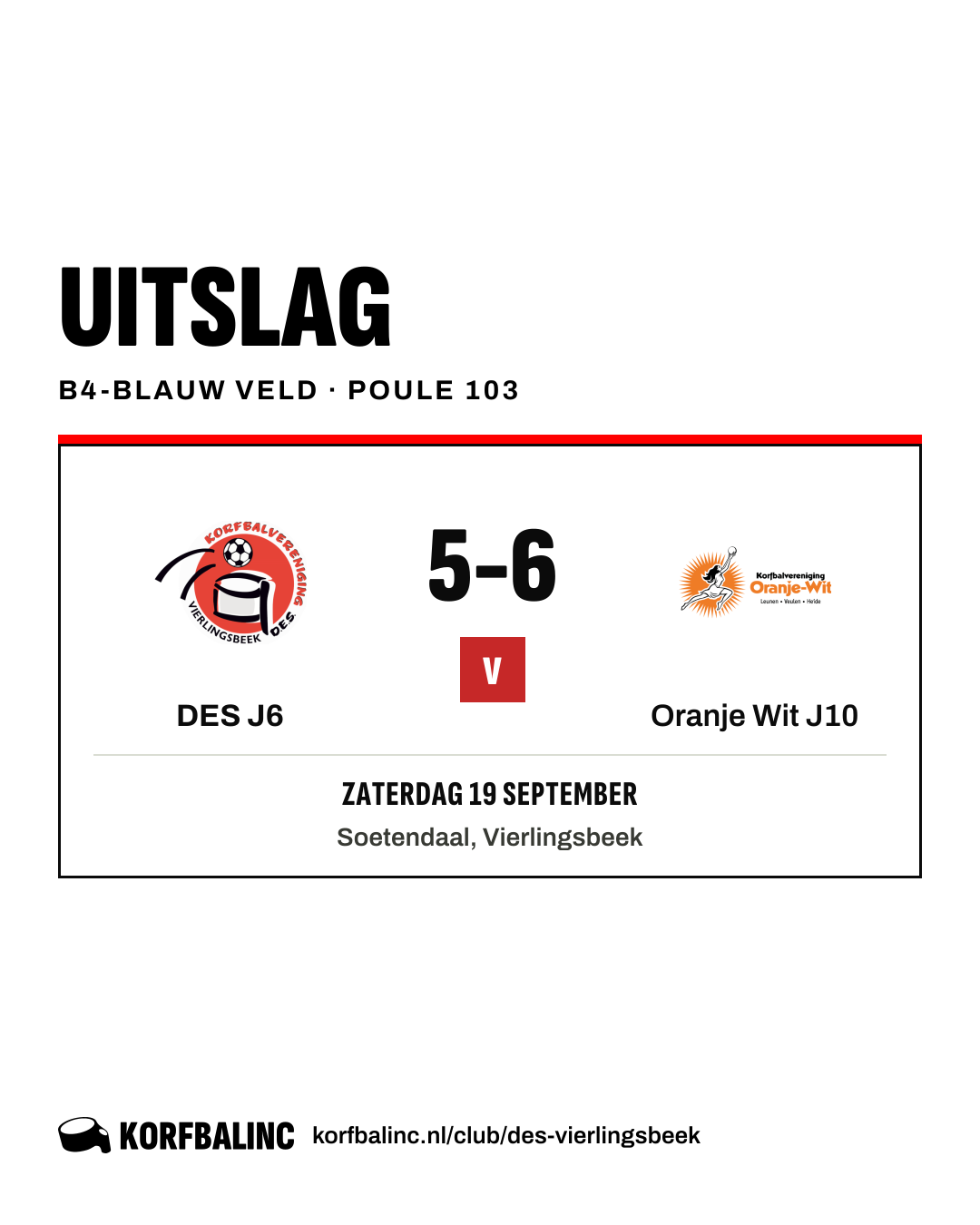 DES J6 - Oranje Wit J10