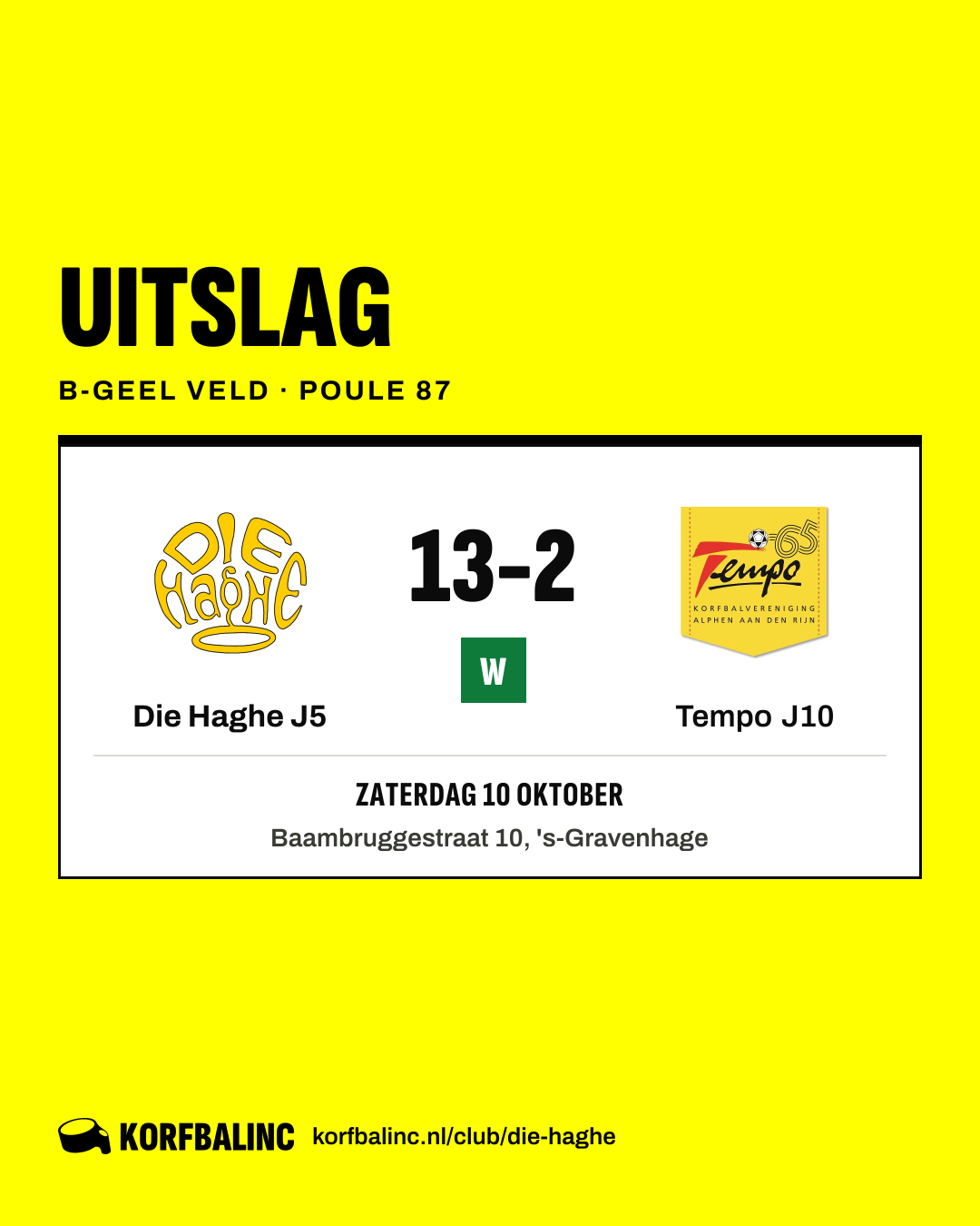 Die Haghe J5 - Tempo J10