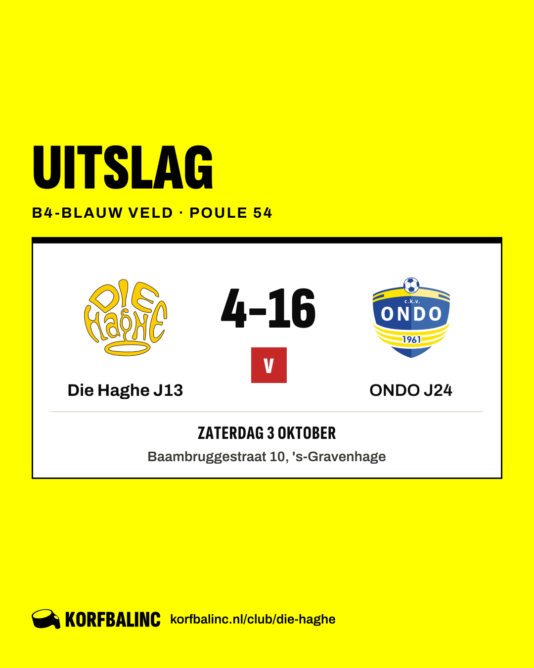 Die Haghe J13 - ONDO J24