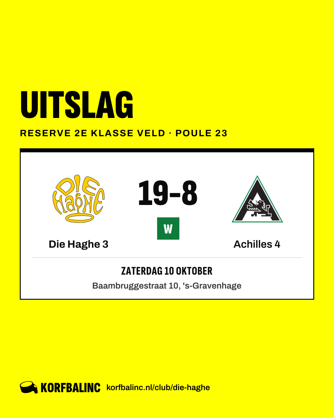 Die Haghe 3 - Achilles 4