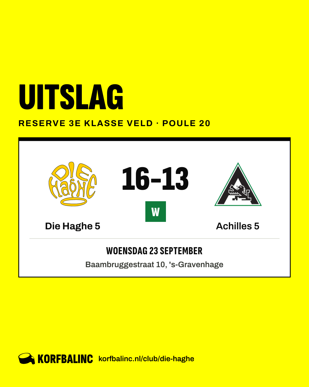 Die Haghe 5 - Achilles 5